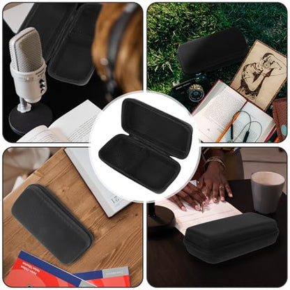 IMIKEYA Shockproof Microphone Protective Bag EVA Carrying Case with Mesh Pocket Lightweight Padded Pouch for Travel Business and Daily Use Black