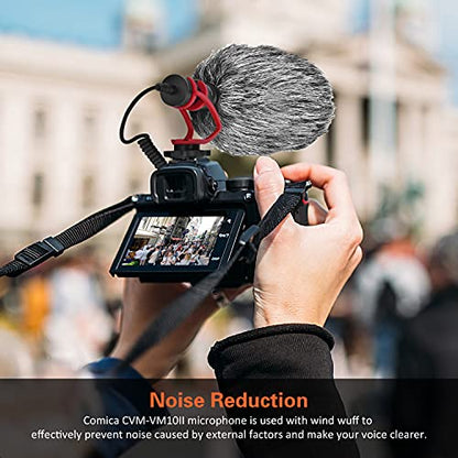 COMICA CVM-VM10II Universal Shotgun Microphone for Camera, iPhone, Android - color: Red
