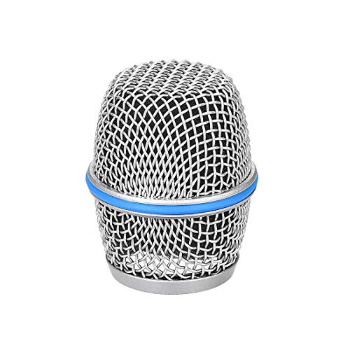 uxcell Microphone Ball Head Mesh Grill Metal Windscreen with Black Interior Foam Filter