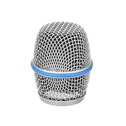 uxcell Microphone Ball Head Mesh Grill Metal Windscreen with Black Interior Foam Filter