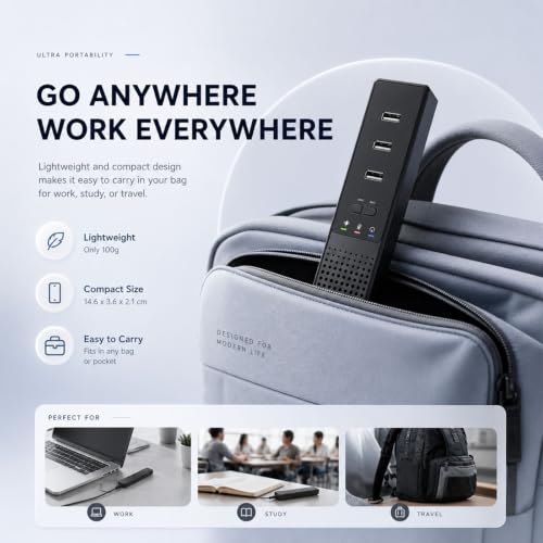 3 in 1 USB Wired Speaker with Microphone,Conference Speakerphone for PC & Laptop,360° Voice Pickup, Plug and Play, Computer Speaker for Zoom, Teams, Skype, Home Office & Online Meetings - style: Vintage