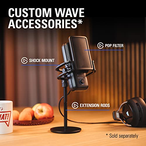 Elgato Wave:3 USB Condenser Microphone for Streaming - color: Black