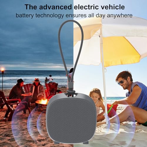Bluetooth Speaker Portable Media Players Clear Loud Stereo Sound Deep Bass Wireless Speaker With Lights TWS IPX5 Waterproof Small Speakers Long Playtime for Home/Party/Outdoor/Beach Electronic Gadgets - color: Gray