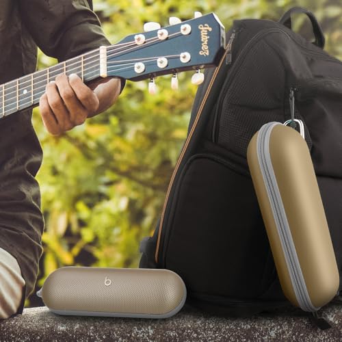 Aenllosi Hard Case for Beats Pill - Speaker Champagne Gold | EVA case construction, Water-resistant design, Dust-resistant design, Case only - color: Gold