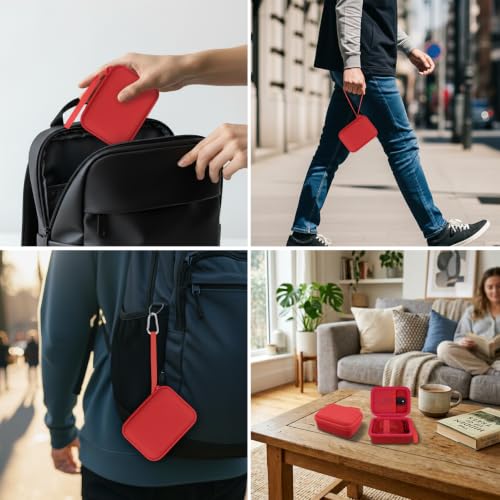 Hard Carrying Case for JBL Go 5 Ultra Portable Speaker, Red - color: Red Case