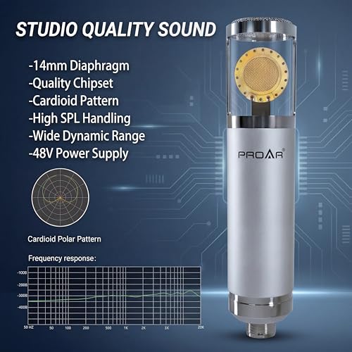 XLR Condenser Microphone with Desktop Stand for Vocals and Podcasting | 48V power required. XLR podcast mic for podcasting, singing and streaming. Studio microphone setup reduces vibration. - color: Desktop Stand