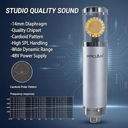 XLR Condenser Microphone with Desktop Stand for Vocals and Podcasting | 48V power required. XLR podcast mic for podcasting, singing and streaming. Studio microphone setup reduces vibration. - color: Desktop Stand