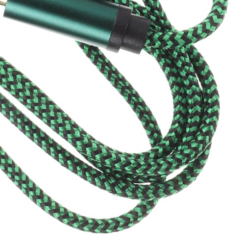 Guitar Instrument Cable 6.35mm to Dual RCA Male 1m Green Audio Patch Cord for Electric Guitar Pedals and Bass Amp Connection