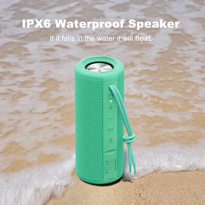 MIATONE Boombox Portable Bluetooth Speaker Gifts for Women Men - Green - color: Green