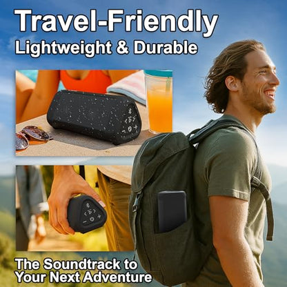 OontZ Angle 3 Ultra Gen 4 Bluetooth Speaker, 14W, 20-Hour Playtime, IPX7 | 14W Bluetooth speaker with fuller bass, 100-ft range, IPX7 waterproof and stereo pairing. - color: Black
