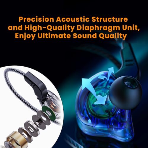 Piluyaa QKZ AK6 Ultra Wired Gaming Earbuds in-Ear Monitors Headphones MIC - color: Colorful