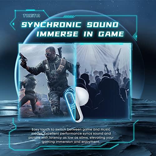 TG11 Wireless Gaming Earphone Low Latency Noise Reduction BT5.3 300mAh Battery Long Standby in-Ear Headphones (Black) - color: Black