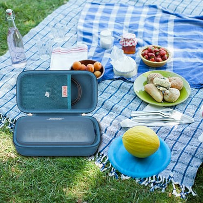 BOVKE Hard Travel Speaker Case for Bose New SoundLink Flex Speaker (2nd Gen) / Bose SoundLink Flex Bluetooth Portable Speaker, Mesh Pocket for Bose Speaker Charger, Charging Cables, Blue Dusk - color: Blue Dusk