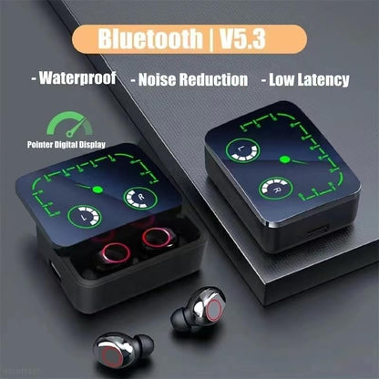 VIVIDUS M90 Max Wireless Earbuds with Noise Canceling Mic, Bluetooth 5.3, IPX-4 Waterproof, Touch Control, LED Display, Gaming Headset, HD Call, Voice Assistant, HiFi Stereo Sound, Wireless Earphone