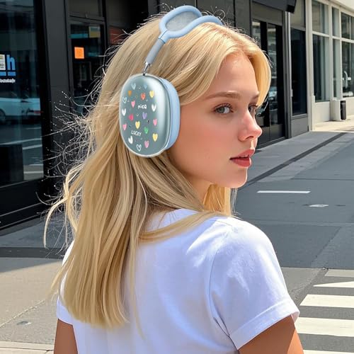 for AirPods Max Headphones Love Heart Ear Covers for AirPods Max 2 - color: Heart B/Blue