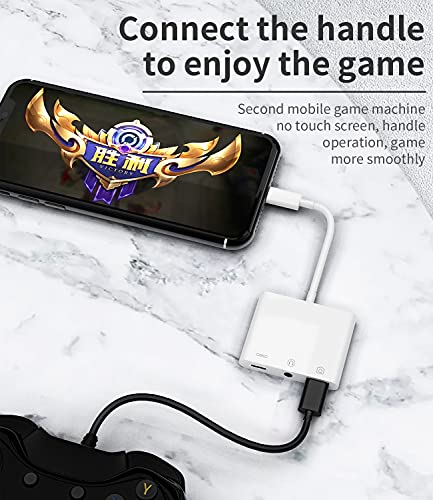 zoyuzan Compatible for iPhone Headphone Adapter 3.5mm AUX Audio Jack Charger Dongle Earphone Splitter Compatible with Lightning Male to USB Female OTG Power Charging Camera MIDI Connector for ipad