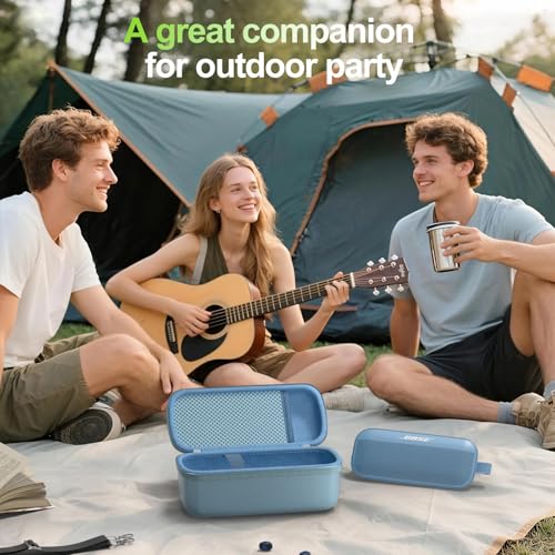 ProCase Hard Case for Bose SoundLink Flex 2nd/1st Gen Speaker - Blue | Hard Travel Storage Case with Mesh Pocket, Shoulder Strap and Carabiner for Bose SoundLink Flex 2nd/1st Gen Speaker - color: Blue