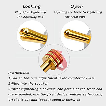 HiFi Banana Plugs Speaker Connectors Screw Locking Banana connectors Gold Plated Speaker Plugs -2Pairs / 4 pcs - color: Gold