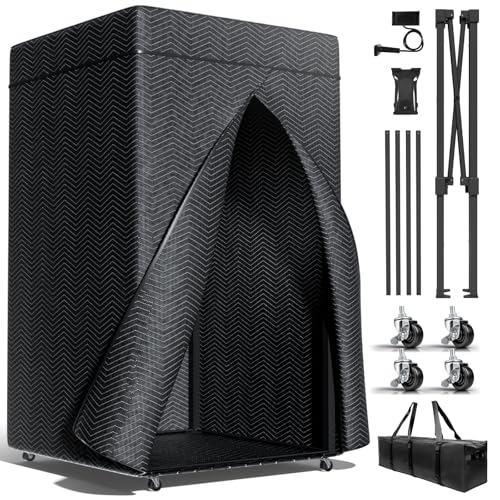 XL Portable Vocal Booth,Recording Booth Sound Booth for Recording Echo-Free Vocals Complete Home Recording Studio Foldable with Travel Bag for Voiceovers, Podcasts & Music (XL)