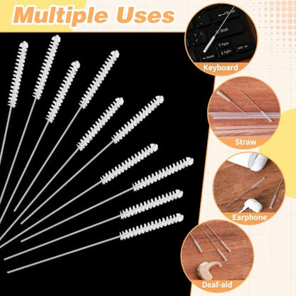 10 Pcs Hearing Aid Cleaning Tools, Hearing Aid Cleaner Accessories and Supplies Vent Tube Cleaning Brush Kit for Earbuds Headphones Small Holes or Pipes