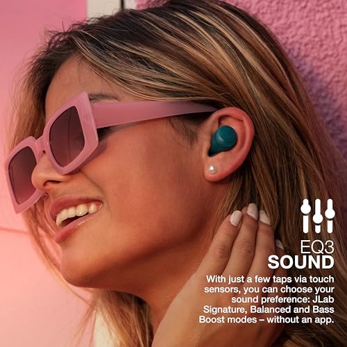 JLab, Go Air Pop, True Wireless Earbuds, Bluetooth, Dual Connect, EQ3 Sound, IPX4, Teal - color: Teal