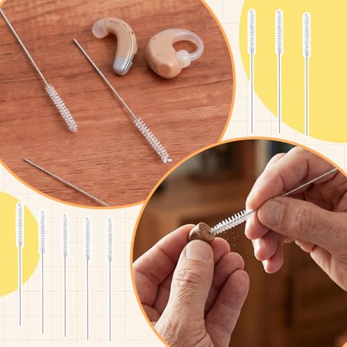 10 Pcs Hearing Aid Cleaning Tools, Hearing Aid Cleaner Accessories and Supplies Vent Tube Cleaning Brush Kit for Earbuds Headphones Small Holes or Pipes