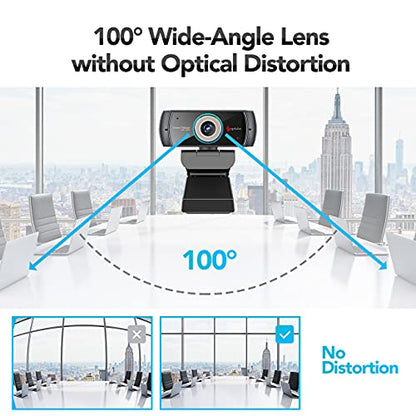Angetube PC 1080P Webcam with Mic, USB Camera for Video Calling & Recording | for Video Conference Online Teaching Business Meeting, Compatible with Computer Desktop Laptop MacBook, for Windows Mac Linux