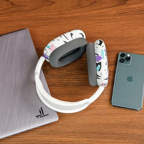 WC ShellZ Max - Protective Shell Covers for AirPods Max 1 & 2 | Made by Wicked Cushions | Made with Premium Silicone | 90's White - color: 90's White