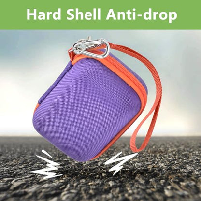 Speaker Case for JBL Go 5/4/3, Case Only | Hard Case, Mesh Pocket for Charging Cable, Compact Travel Carry, Speaker Not Included, Purple - color: Purple