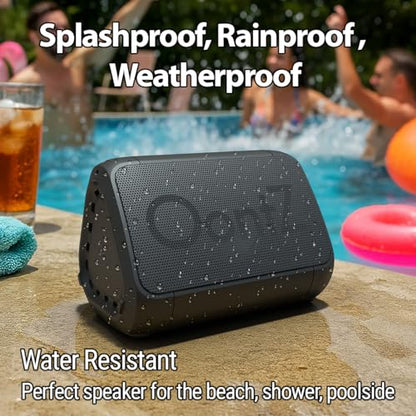 OontZ Angle Solo Compact Bluetooth Speaker, 14-Hour Playtime | Compact 5W Bluetooth speaker with clear sound, 100-ft range, IPX5, mic, AUX Input and USB-C Charging Cable. - color: Black