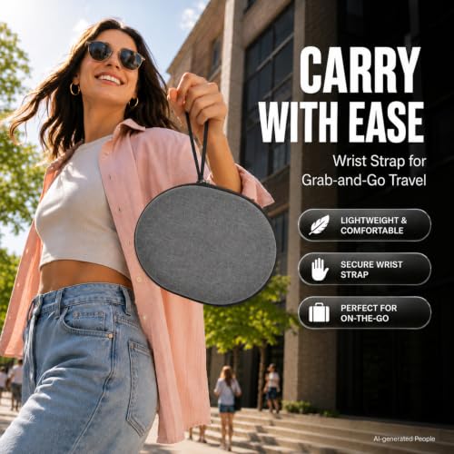 Hard Headphone Case for JBL Tune 770NC/510BT/720BT/520BT/670NC | Wave Foam, Elastic Strap, Soft Lining, Mesh Pocket, Carry Handle, Folded Headphone Storage, Deep Gray, Case Only - color: Deep Grey