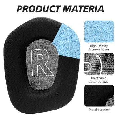 Replacement Earpads for Logitech G733 G535 G335 Lightspeed Wireless Gaming Headset, Ear Pads Cushions with Comfort Noise Isolation Foam (Black) - color: Black