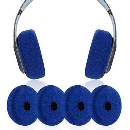 Earpads Sweater Cover Protectors with Stretchable Knit Fabric for Beats Studio 3/2 Bose QC35 25 15 Headphones and Other Headsets with 3-4 Inch Ear Cushions [ 2 Pairs ] (Blue) - color: Blue