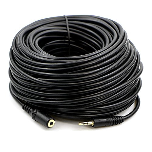 3.5mm Stereo Male to Female Extension Audio Cable Cord (100 Feet) - size: 100 Feet