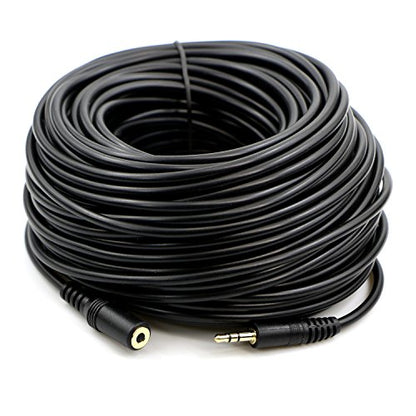3.5mm Stereo Male to Female Extension Audio Cable Cord (100 Feet) - size: 100 Feet