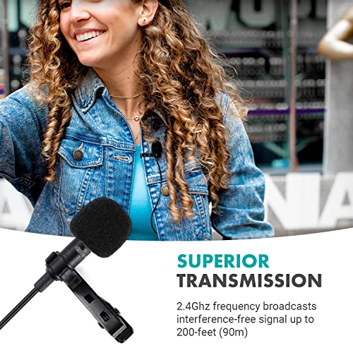 Movo WMX-1-UL USB-C Wireless Lavalier Microphone- USB Wireless Lapel Microphone for Computer, Smartphones, and Tablets- Wireless USB & USB-C Receiver, Transmitter, and Omnidirectional Lav Microphone - style: 1 Transmitter