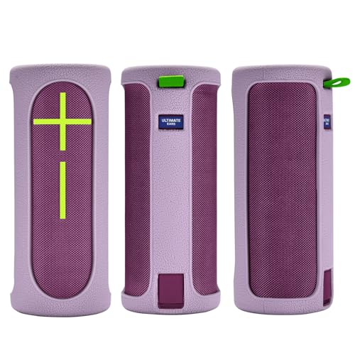 Travel Carrying Silicone Case for Ultimate Ears Boom 4 Portable Bluetooth Speaker,Protective Silicone Cover for UE Ultimate Ears Boom 4 Speaker (Light Purple) - color: Light Purple