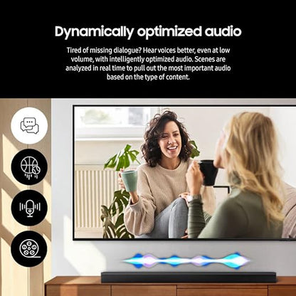 Samsung HW-B750D/ZA 5.1 ch Soundbar w/ Dolby Audio, Surround Sound expansion, Bass Boost, Adaptive Sound, DTS Virtual:X, Wireless Subwoofer, 2024 - style: HW-B750D