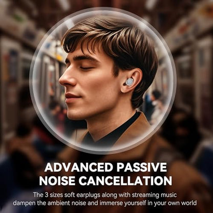 Sleepals Mini - Noise Reduction Sleep Earbuds with Sleep, Game, and Music Modes, Long 7-Hour Playtime, Wireless Bluetooth Streaming, Soft Snug Fit for Side Sleepers (White)