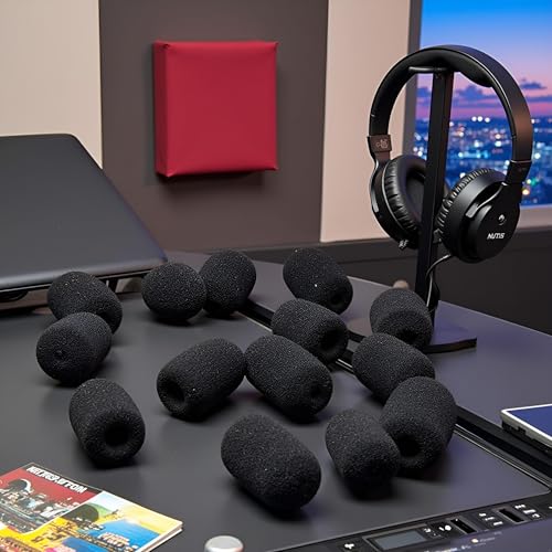 10Pcs Black Microphone Headset Grill Windscreen Sponge Foam Mic Cover Price Black Wholesale Microphone Windscreens Microphones and Accessories