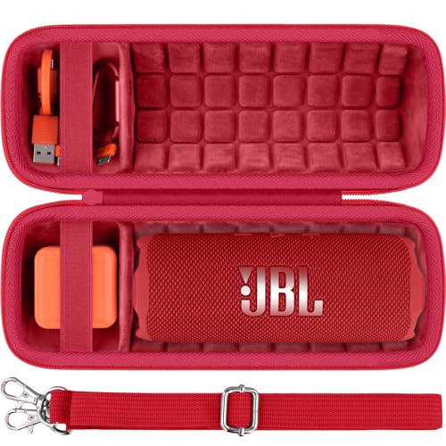 Hard Case for JBL Flip 7 Portable Wireless Bluetooth Speaker - color: Red Case