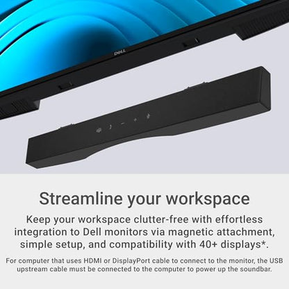 Dell Pro Premium Conferencing Soundbar SB725, LED Status Indicator | Microsoft Teams Certified, Zoom Certified, End Call Volume Controls, 3 Year Warranty