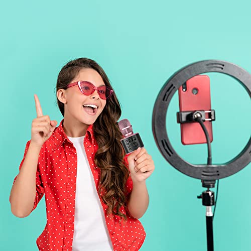 Wireless Bluetooth Karaoke Microphone with Built-in Speakers + HD Recording, Portable Handheld Mic | Rose Gold - style: Rose Gold