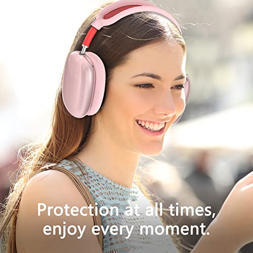 Silicone Case Cover for AirPods Max 2/ AirPods Max Headphones (Pink) - color: Clear Pink-T