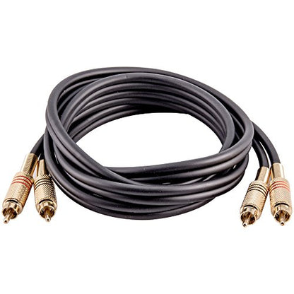 Seismic Audio SAPRCA6-BK Premium Black 6 Foot Dual RCA Male to Dual RCA Male Audio Patch Cable - color: Black, size: 6 Foot
