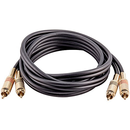 Seismic Audio SAPRCA6-BK Premium Black 6 Foot Dual RCA Male to Dual RCA Male Audio Patch Cable - color: Black, size: 6 Foot