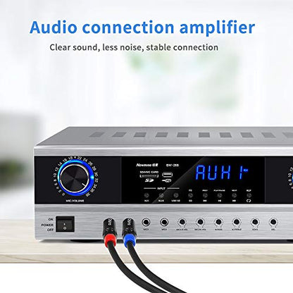 1/4 inch TRS Stereo Y-Splitter Insert Cable, 1/4 Inch Male Jack to Dual 1/4inch(6.35mm) Male TS Mono Breakout Cable Audio Patch Cord - 3.3 Feet/1 Meter