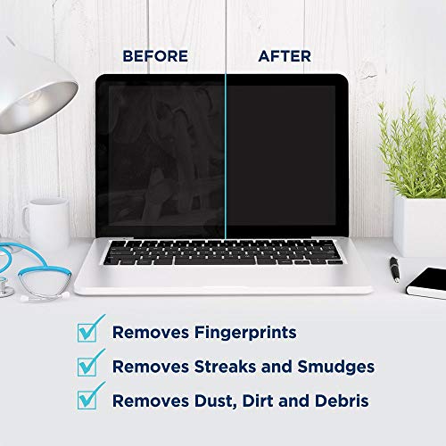 Tech Armor Screen Cleaning Wipes for TV, iPhone, Computer, iPad - 100 Wipes | Removes fingerprints & smudges, Gentle on coatings, Quick everyday clean, Home & office, for laptops, e-Readers, Phones