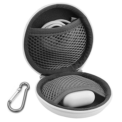 Geekria Shield Case Compatible with JayBird, Bose SoundSport, Jabra Sport, Powerbeats Headphones, Replacement Protective Hard Shell Travel Carrying Bag with Cable Storage (White)