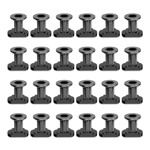 24 PCS Mlok Screws and Nuts Replacement Sets, M-Lok Rail Mount Screws & T-Nuts Accessories with Allen Wrench